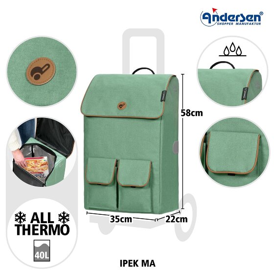 Andersen Shopper Royal Shopper Ipek Ma Carrello della spesa 58 cm