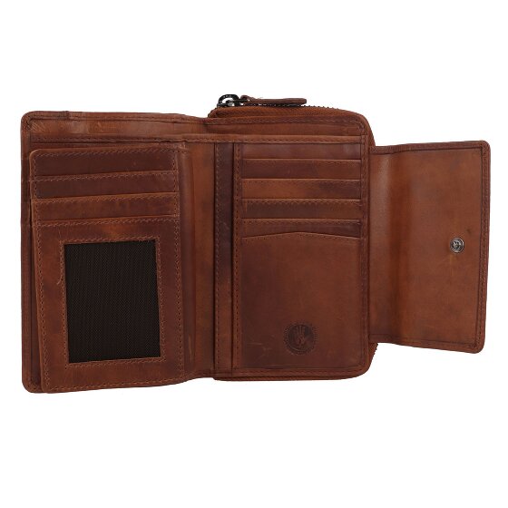 Greenburry Newport Portafoglio Protezione RFID Pelle 14 cm