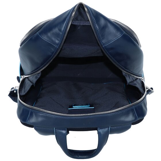 Piquadro Zaino blu quadrato in pelle 43 cm Scomparto per laptop
