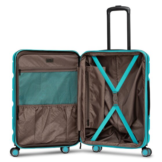 Franky Munich 4.0 Set di valigie a 4 ruote, 3 pezzi con piega elastica