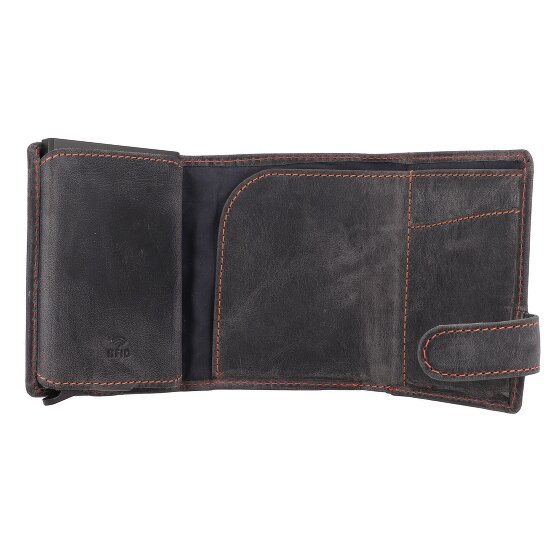 Greenburry Portafoglio originale vintage RFID in pelle 8,5 cm