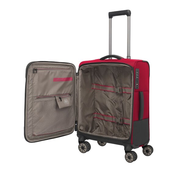 Travelite Crosslite 5.0 4 ruote Carrello della cabina S 55 cm Scomparto per laptop
