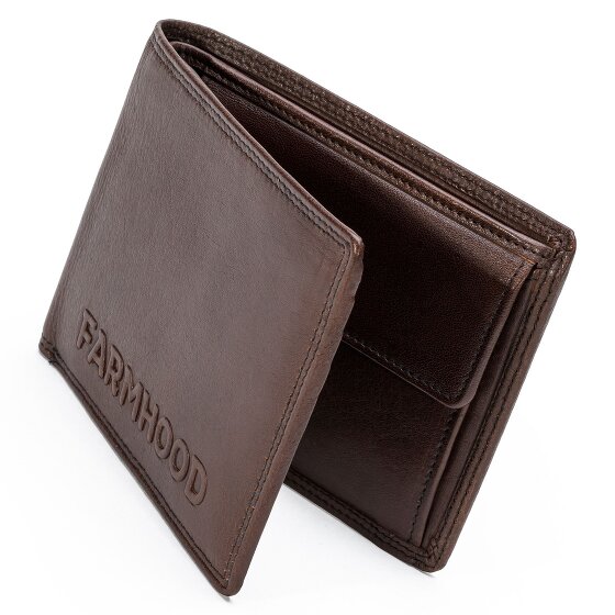 Farmhood Memphis Portafoglio Protezione RFID Vera Pelle 12.5 cm