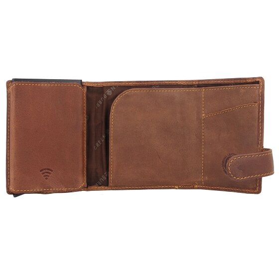 Greenburry Portafoglio originale vintage RFID in pelle 8,5 cm