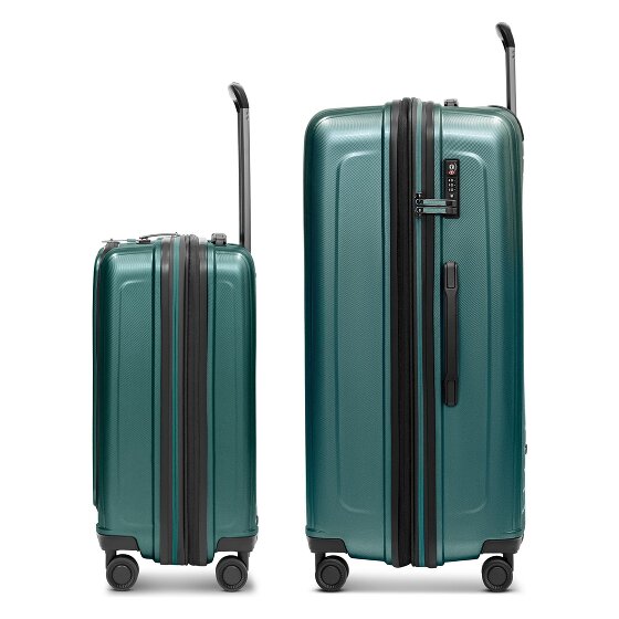 Redolz Set di valigie Essentials 14 a 4 ruote 2 pz. scomparto per laptop con piega elastica