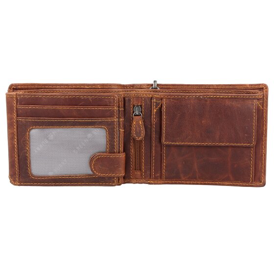 Greenburry Portafoglio Vintage Cafe Racer RFID in pelle 12 cm