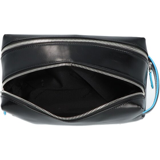 Piquadro Blue Square Borsa da toilette Vera Pelle 25 cm