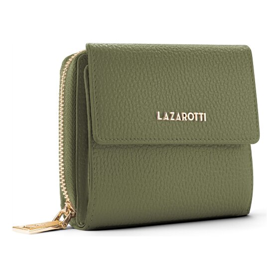 Lazarotti Portafoglio Bologna in pelle con chiusura a zip, 12 cm