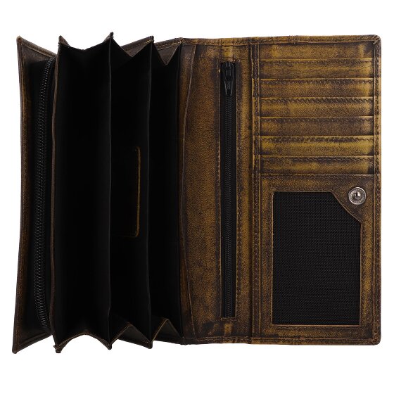 Greenburry Destressed Portafoglio Protezione RFID Pelle 18.5 cm