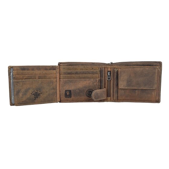 Greenburry Portafoglio vintage con catena a teschio in pelle 12,5 cm