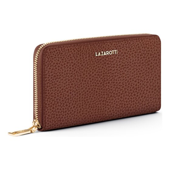 Lazarotti Portafoglio Bologna XL con zip in pelle 19 cm
