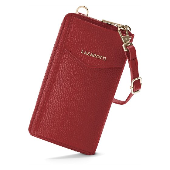 Lazarotti Bologna Portafoglio in pelle con zip Custodia per cellulare in pelle 19 cm