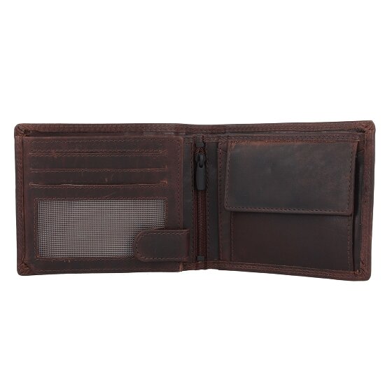 Jack Kinsky Monterey 101 Portafoglio Protezione RFID Pelle 13 cm