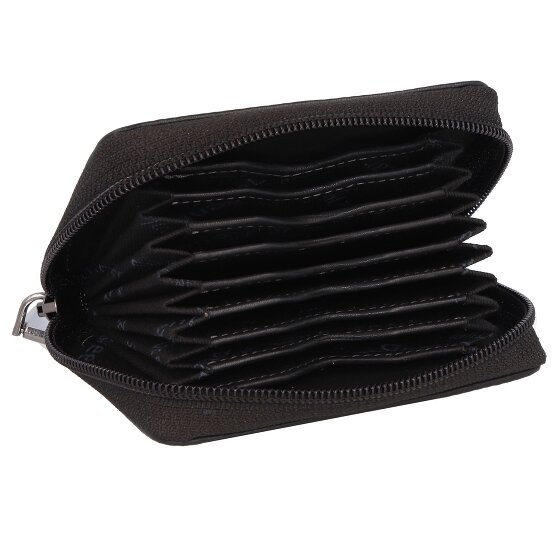 Greenland Nature Custodia per carte di credito RFID in nappa nera 11 cm