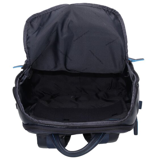 Piquadro Zaino blu quadrato Revamp RFID in pelle 42 cm Scomparto per laptop