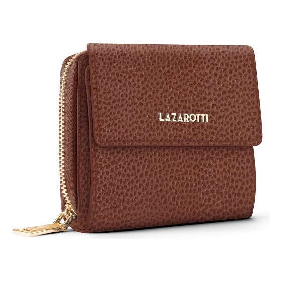 Lazarotti Portafoglio Bologna in pelle con chiusura a zip, 12 cm