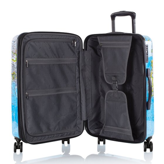 Heys Black Camo 4 ruote Set di valigie 3 pezzi con piega di espansione
