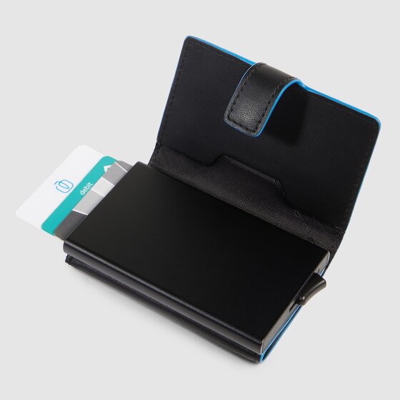 Piquadro Atlas Custodia per carta di credito Protezione RFID Vera Pelle 10 cm
