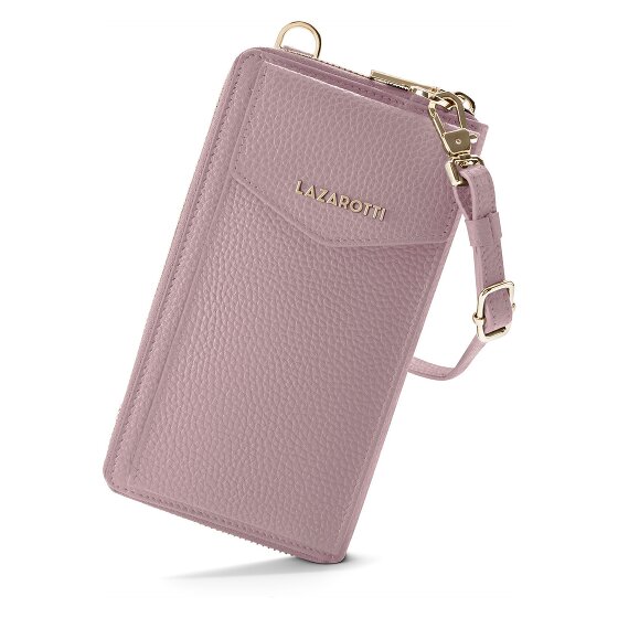 Lazarotti Bologna Portafoglio in pelle con zip Custodia per cellulare in pelle 19 cm