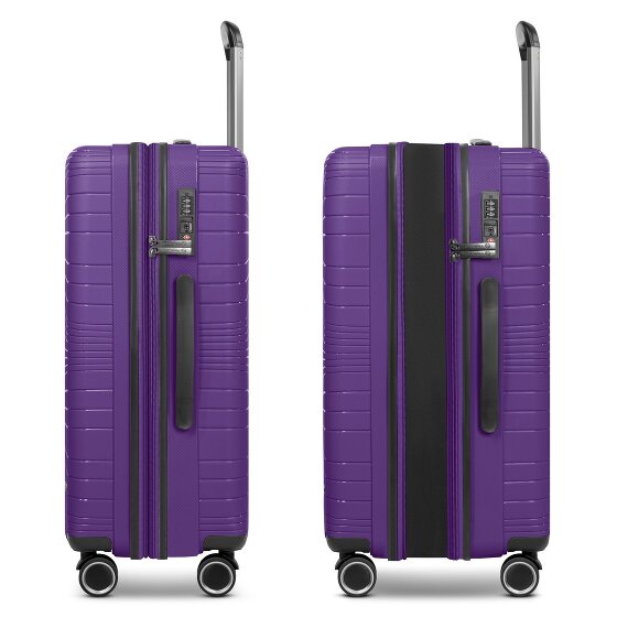 Franky Dallas 3.0 Set di valigie a 4 ruote 3 pezzi con pieghe elastiche