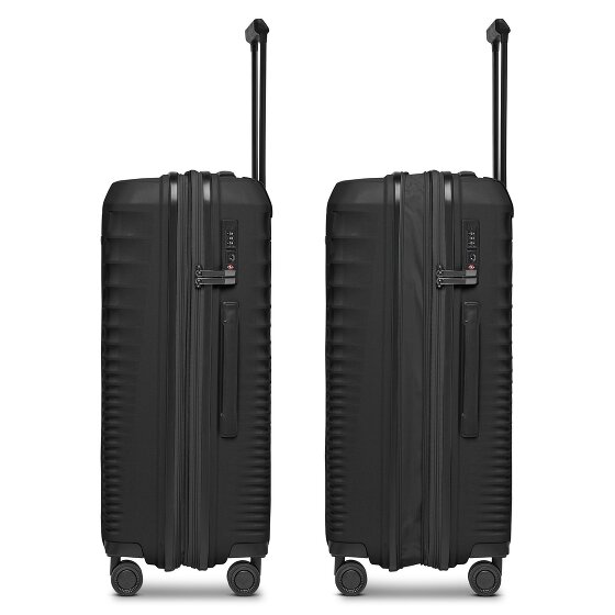 Farmhood Eco Edition 4 ruote Set di valigie 3 pezzi con piega di espansione