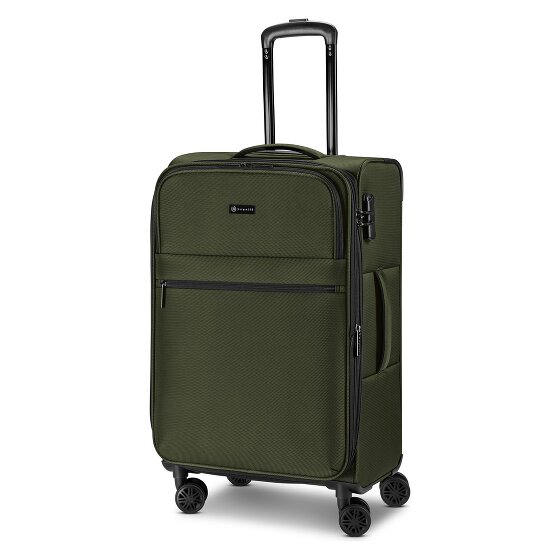 bugatti Valencia Soft 4 ruote Set di valigie 3 pezzi con piega di espansione