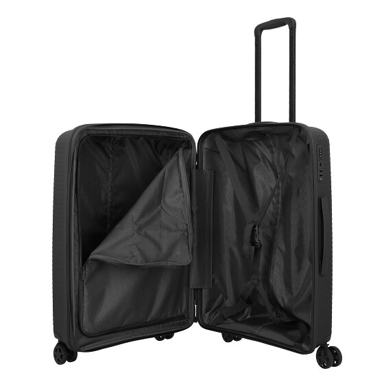 Travelite Air Stripe 4 ruote Carrello M 66 cm con piega di espansione