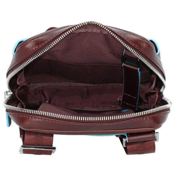 Piquadro Borsa a tracolla quadrata blu in pelle 22 cm