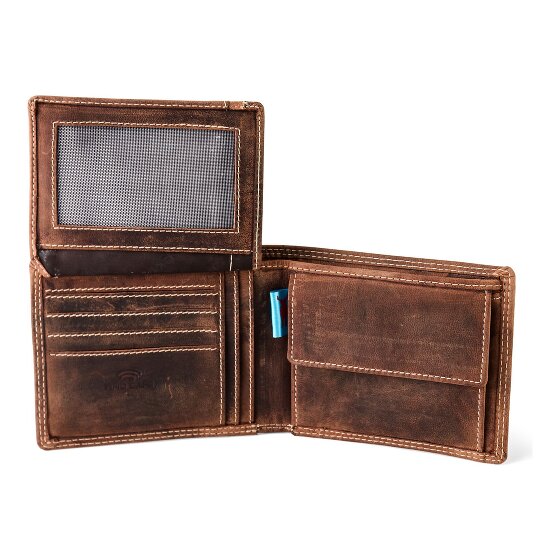 Jack Kinsky Baltimore 101 Portafoglio Protezione RFID Pelle 13 cm