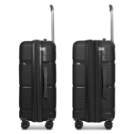 d&n Travel Line 4300-Plus 4 ruote Set di valigie 3 pezzi con piega di espansione