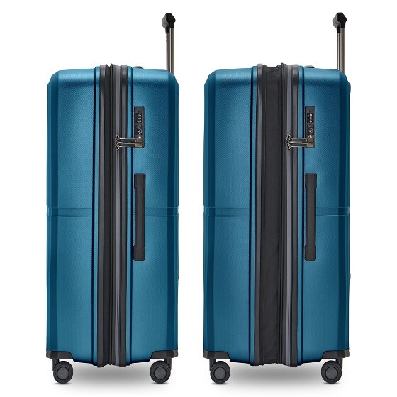 Pactastic Collection 01 Set di valigie a 4 ruote, 3 pezzi, con piega elastica