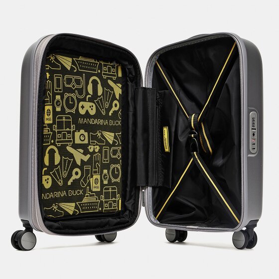 Mandarina Duck Logoduck Carrello cabina a 4 ruote 55 cm