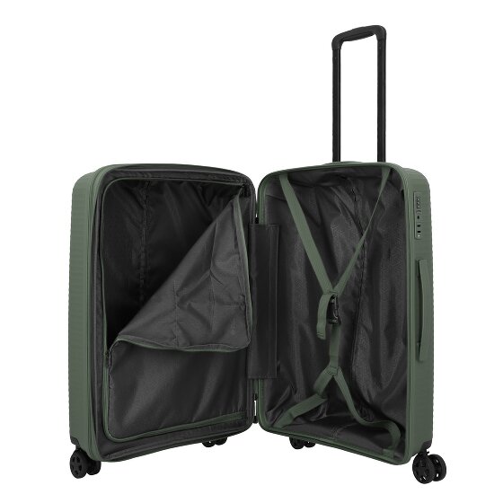 Travelite Air Stripe 4 ruote Set di valigie 3 pezzi con piega di espansione
