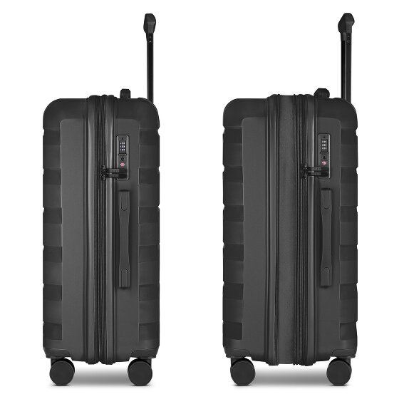 d&n South Dakota 4 ruote Set di valigie 3 pezzi con piega di espansione