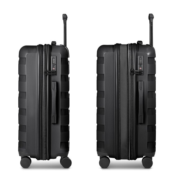 d&n South Dakota 4 ruote Set di valigie 3 pezzi con piega di espansione