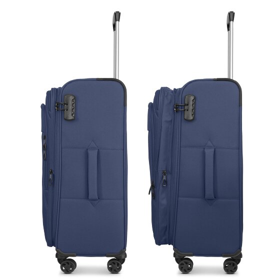 Franky Melbourne 3.0 Set di valigie a 4 ruote, 3 pezzi, con piega elastica
