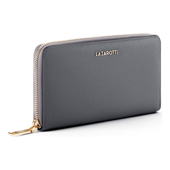 Lazarotti Portafoglio Bologna XL con zip in pelle 19 cm