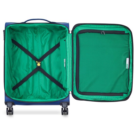 Delsey Paris x United Colors of Benetton Colour Bock Trolley a 4 ruote da 67 cm con piega elastica