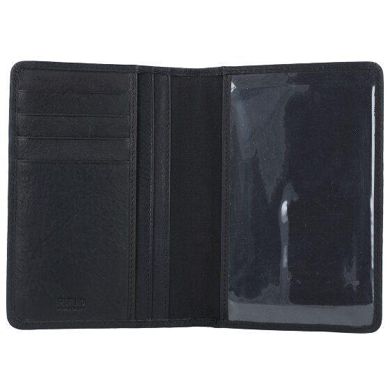 Burkely Custodia per passaporto RFID in pelle antica Avery 10 cm