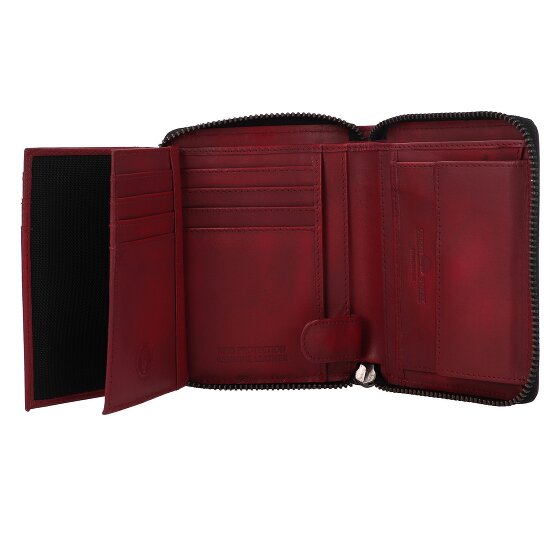 Greenburry Destressed Portafoglio Protezione RFID Pelle 13 cm