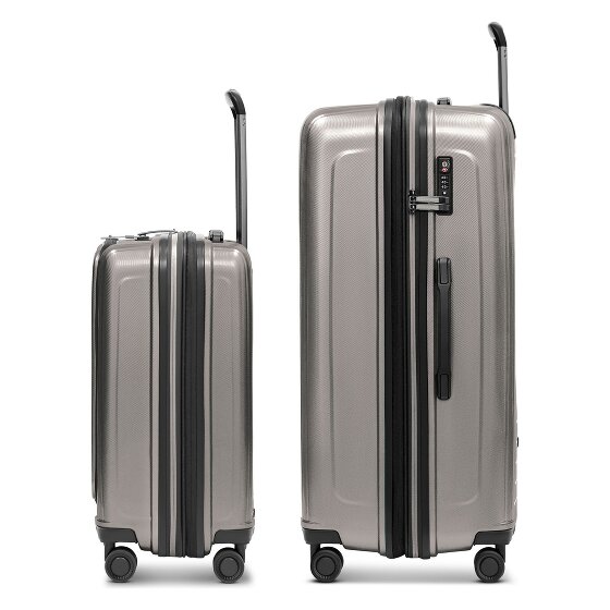 Redolz Set di valigie Essentials 14 a 4 ruote 2 pz. scomparto per laptop con piega elastica