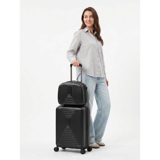 Redolz Set di valigie Essentials 14 2 pezzi trolley da cabina con piega elastica e beauty case
