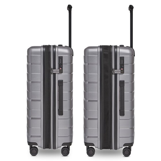 Bergpfeil Trolley da viaggio a 4 ruote M 66 cm con piega ad espansione