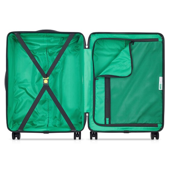Delsey Paris x Set di valigie a 4 ruote United Colors of Benetton Now Hardside 3 pezzi con piega elastica