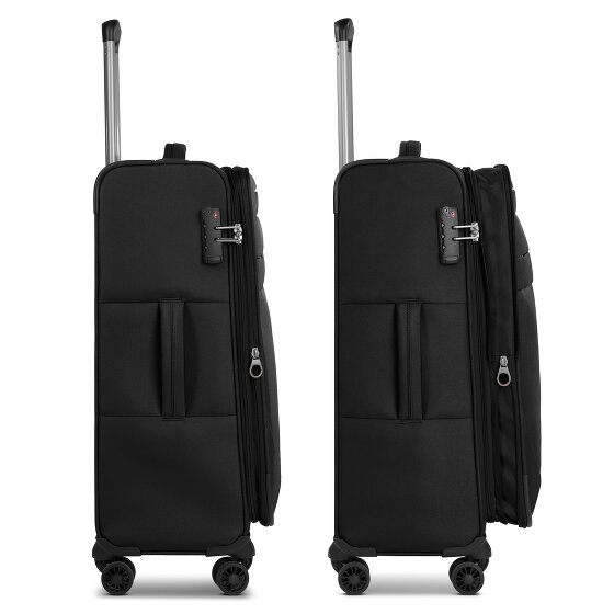 Worldpack Chicago 4 ruote Set di valigie 3 pezzi con piega di espansione