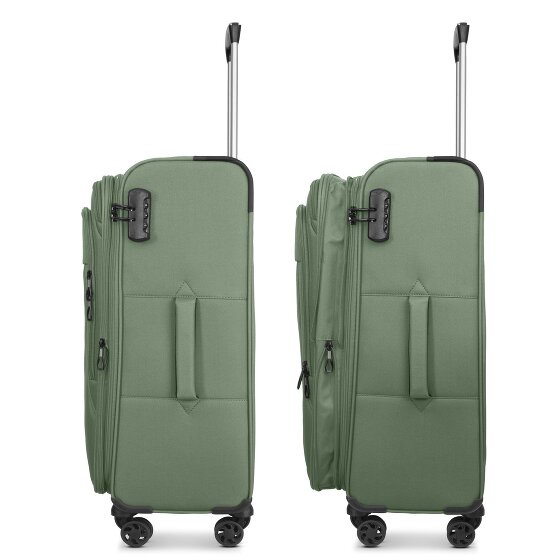 Franky Melbourne 3.0 Set di valigie a 4 ruote, 3 pezzi, con piega elastica