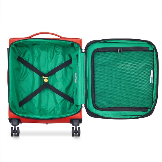 Delsey Paris x Colors Benetton Color Block Trolley da cabina a 4 ruote da 55 cm con piega ad espansione
