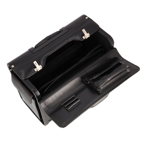 Dermata 2 ruote Carrello pilota Pelle 39 cm Scomparto per laptop