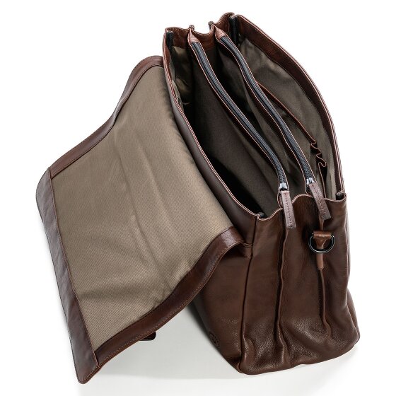 Farmhood Memphis Cartella XXL 3 scomparti in pelle 39 cm