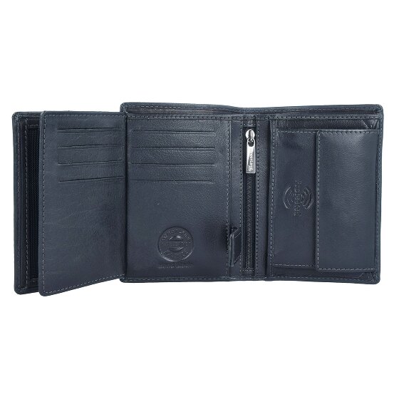 Greenland Nature Portafoglio in nappa nera RFID 9,5 cm